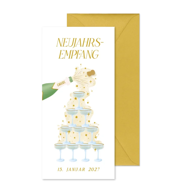 Einladung Neujahrsempfang Champagner-Turm