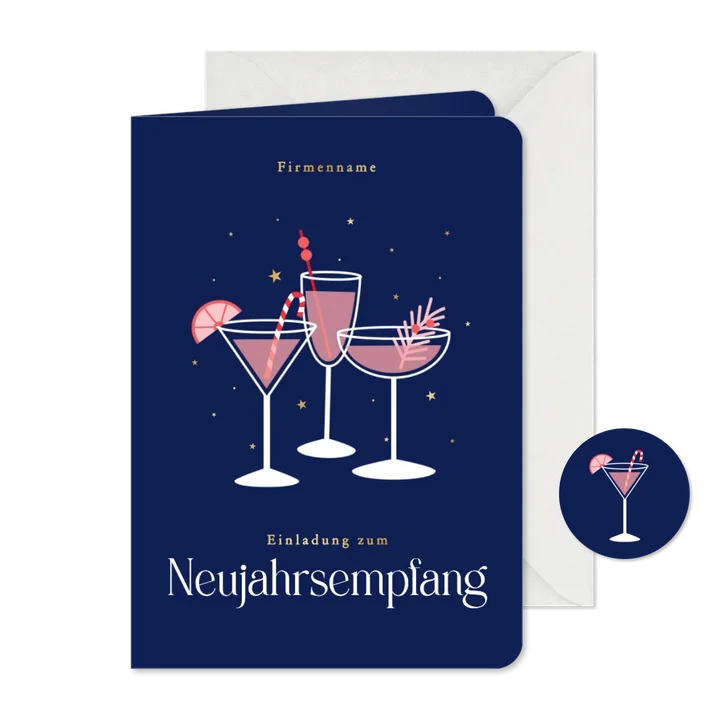 Einladung Neujahrsempfang Cocktails & Sternchen