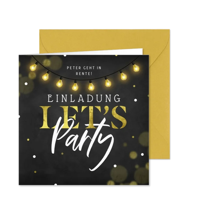 Einladung Rentenbeginn 'Let's Party '