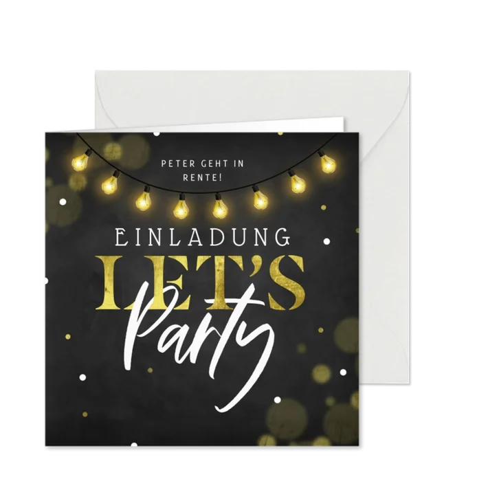 Einladung Rentenbeginn 'Let's Party '