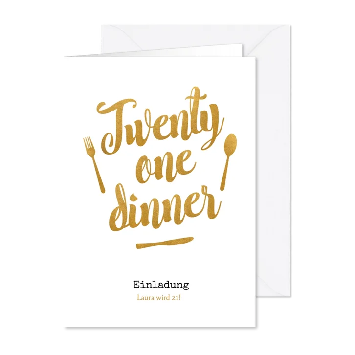 Einladung Twentyone Dinner