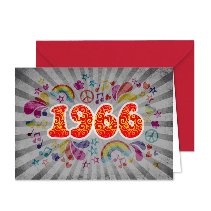 Einladung zum Geburtstag 1966 Sixties