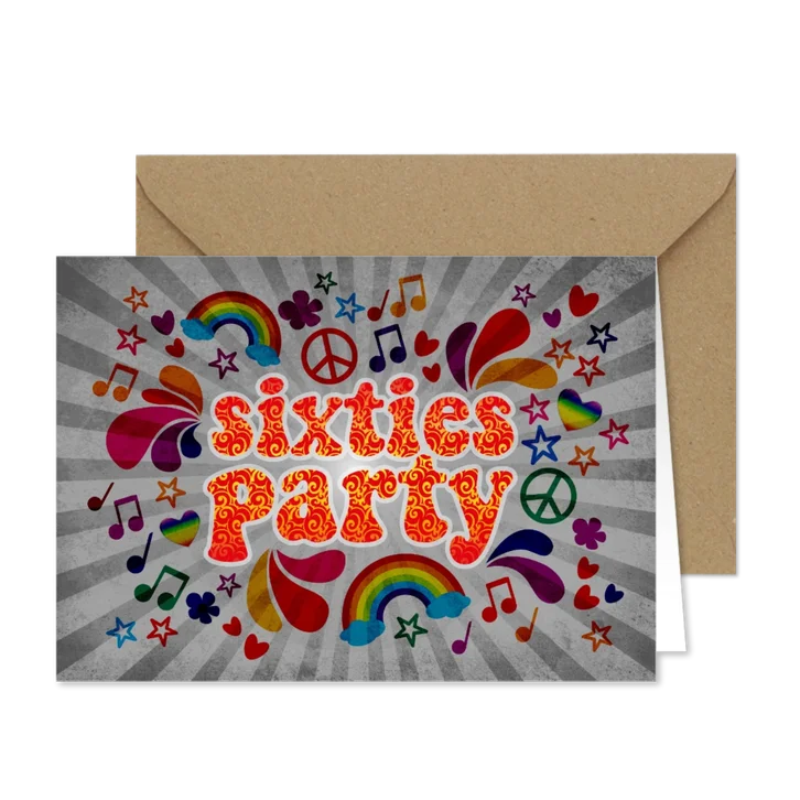 Einladung zum Geburtstag 'Sixties Party'