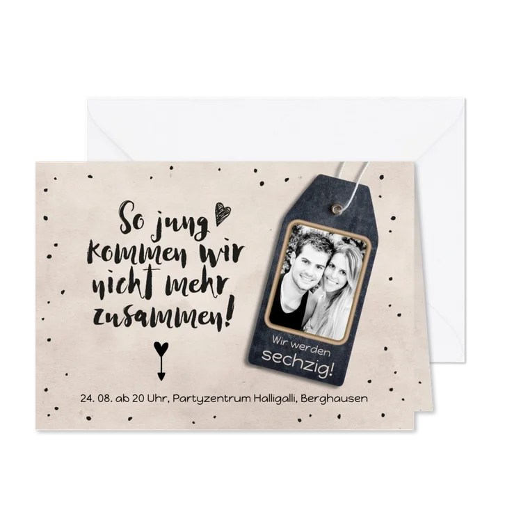 Einladung zum Geburtstag So jung zusammen