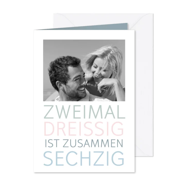 Einladung zum Geburtstag Zweimal dreißig