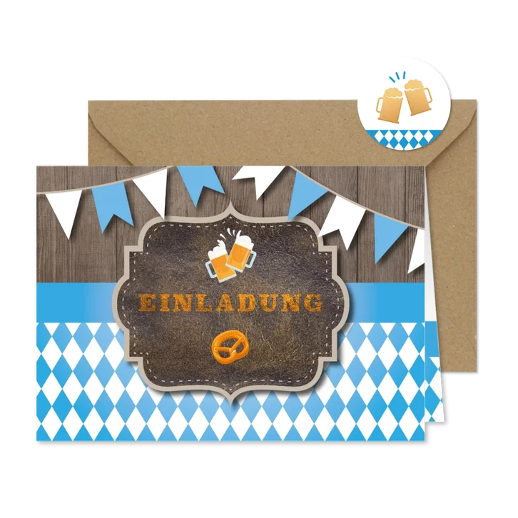 Einladung zum Oktoberfest in Blau-Weiß