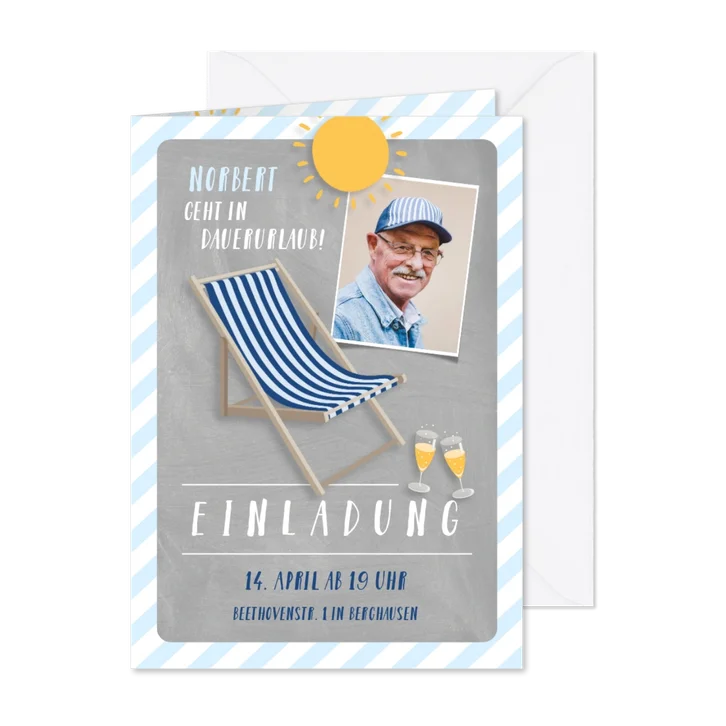 Einladung zum Rentenbeginn Dauerurlaub