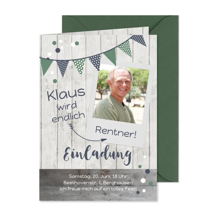 Einladung zum Rentenbeginn Endlich Rentner