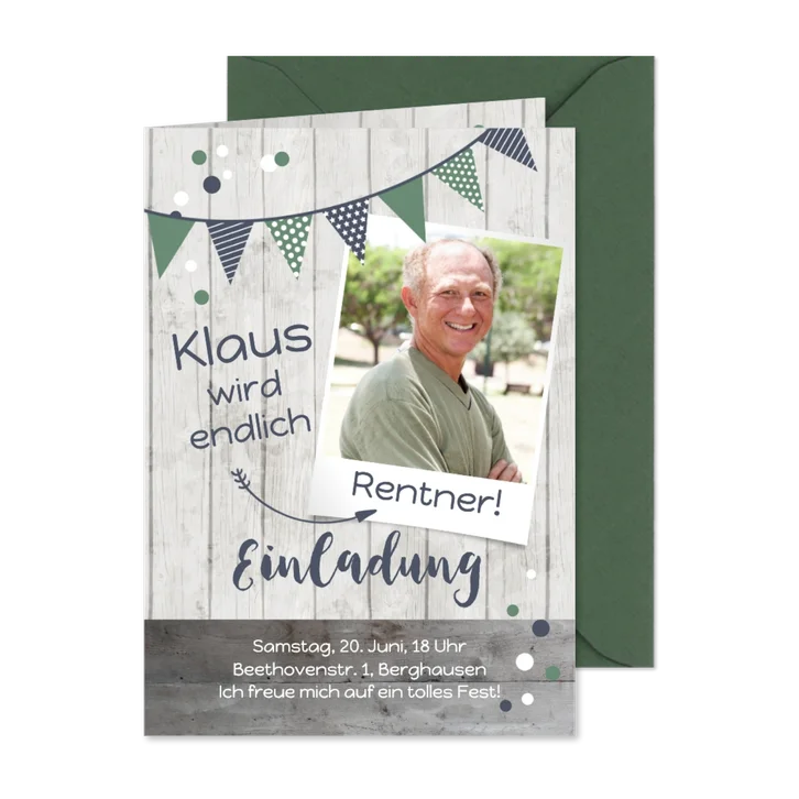 Einladung zum Rentenbeginn Endlich Rentner