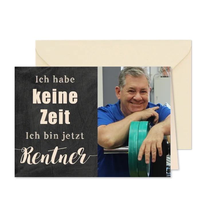 Einladung zum Renteneintritt Keine Zeit