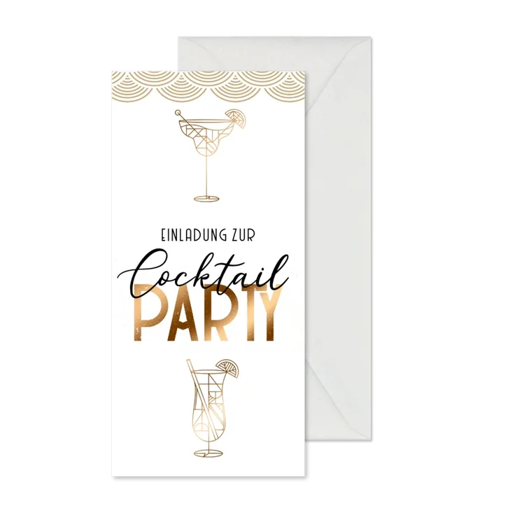 Einladung zur Cocktailparty im Kupferlook
