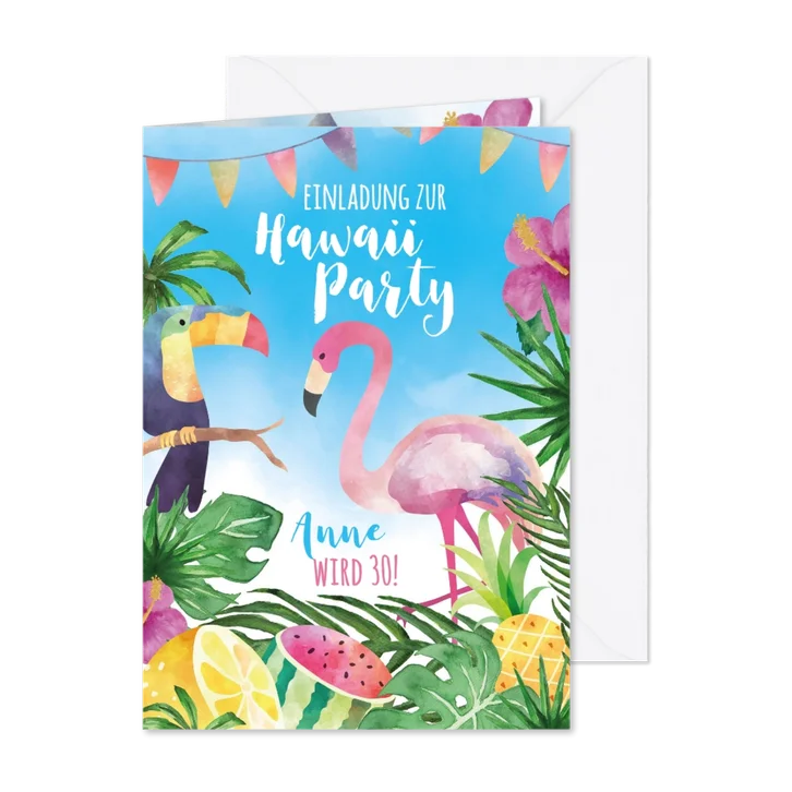 Einladung zur Hawaii Party