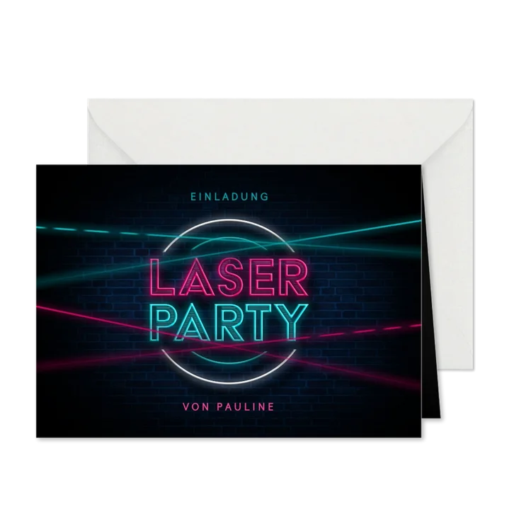 Einladung zur Laserparty Laserstrahlen