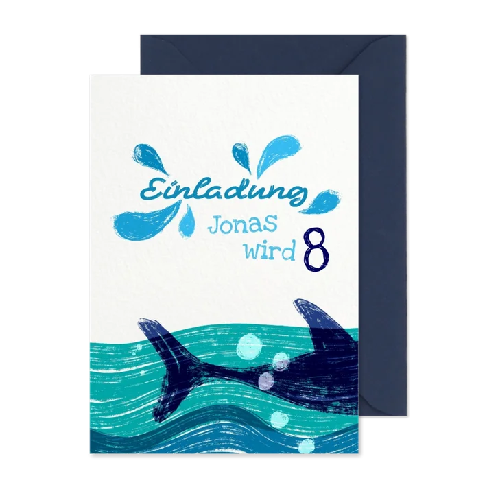 Einladung zur Schwimmparty - Hai