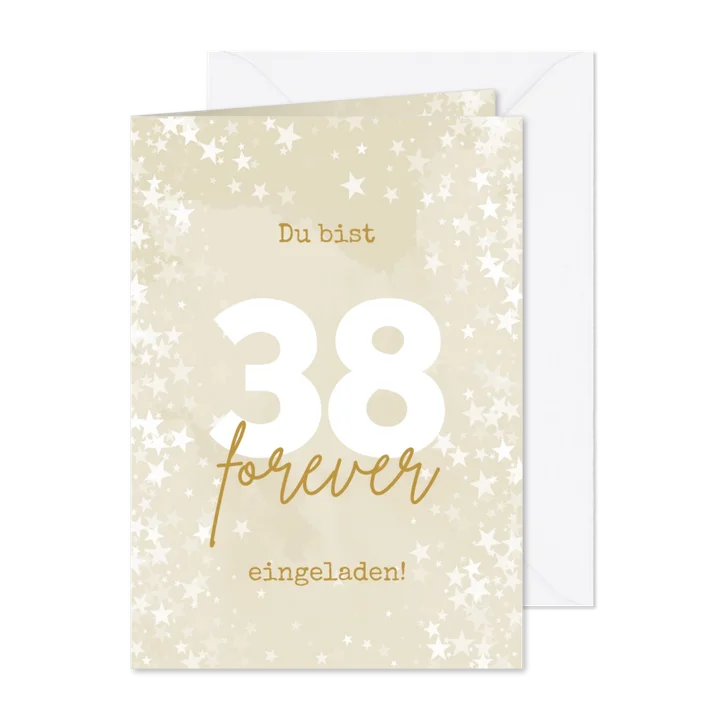 Einladungskarte Geburtstag mit großer Zahl