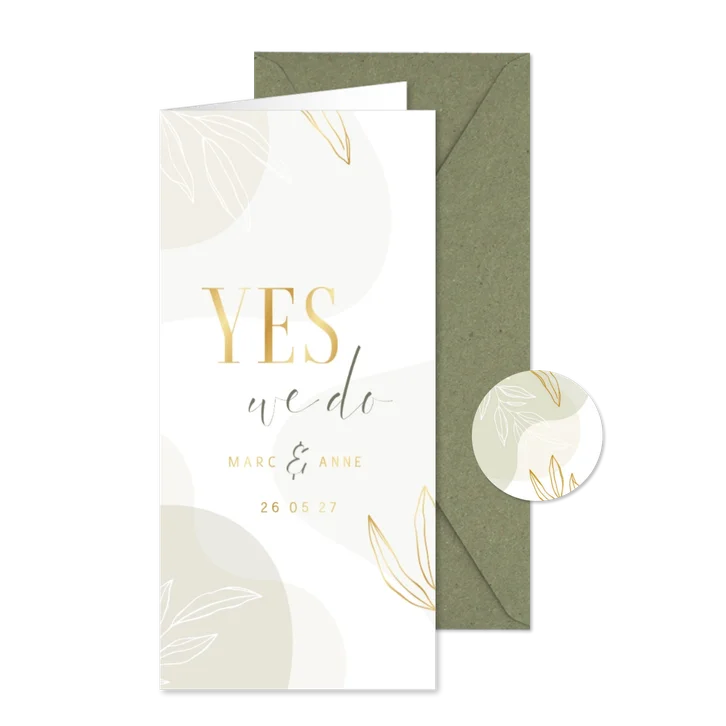 Einladungskarte Hochzeit elegant & abstrakt