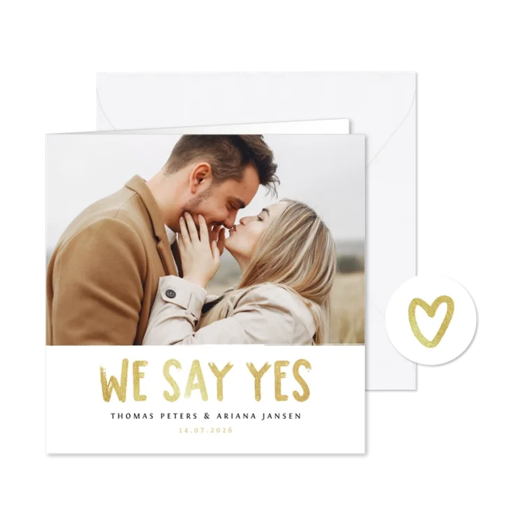 Einladungskarte Hochzeitsfeier Pinselstrich Foto