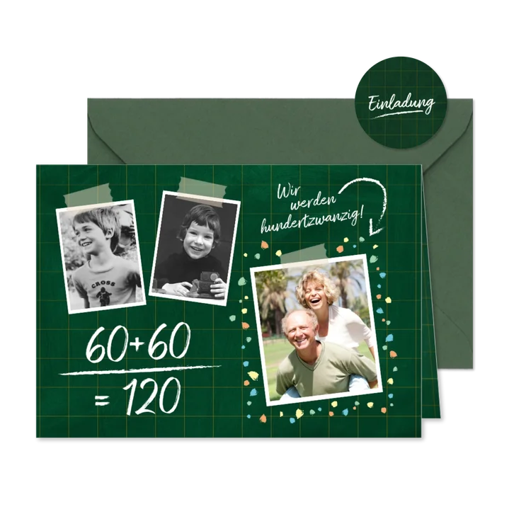 Einladungskarte Wir werden 120