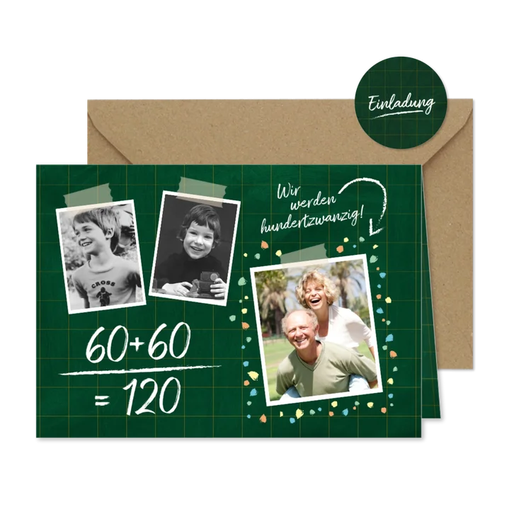 Einladungskarte Wir werden 120