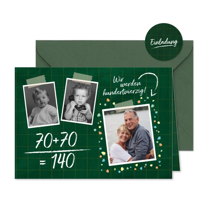 Einladungskarte Wir werden 140