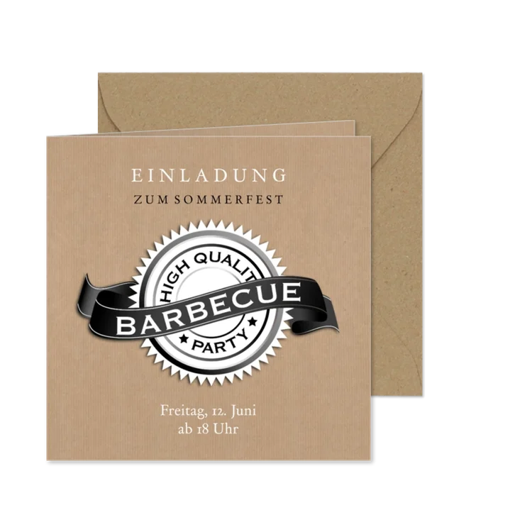 Einladungskarte zum Barbecue-Sommerfest