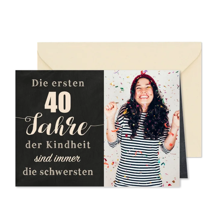 Einladungskarte zum Geburtstag Kindheit 40
