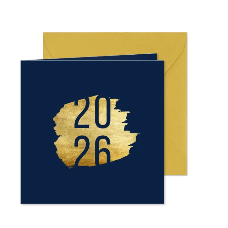 Firmen-Neujahrskarte Jahreszahl dunkelblau