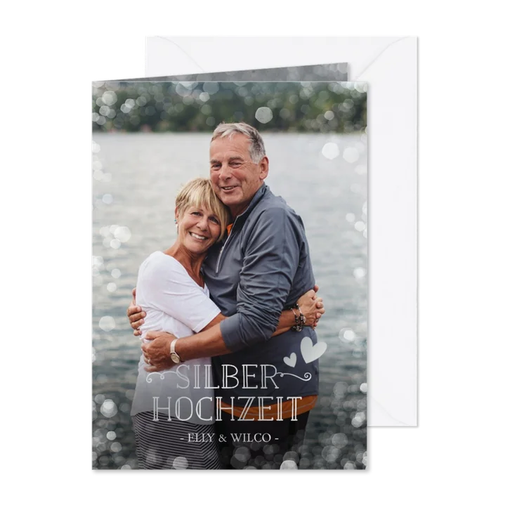 Foto-Einladungskarte zur Silberhochzeit