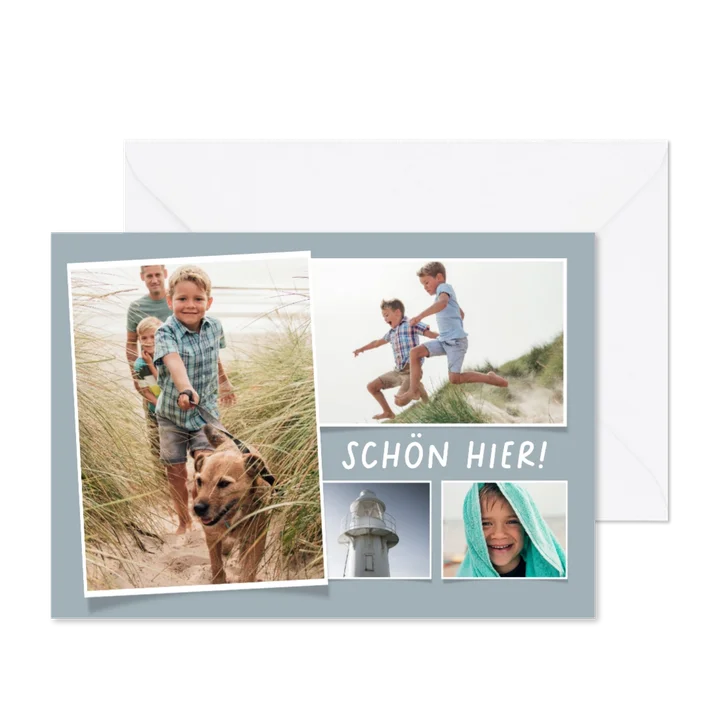 Foto-Postkarte 4 Fotos