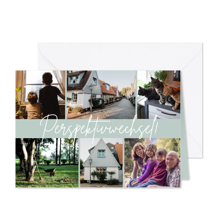 Foto-Umzugskarte Bilderreihe Perspektivwechsel