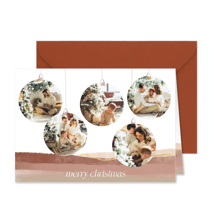 Fotocollage in Weihnachtskugeln