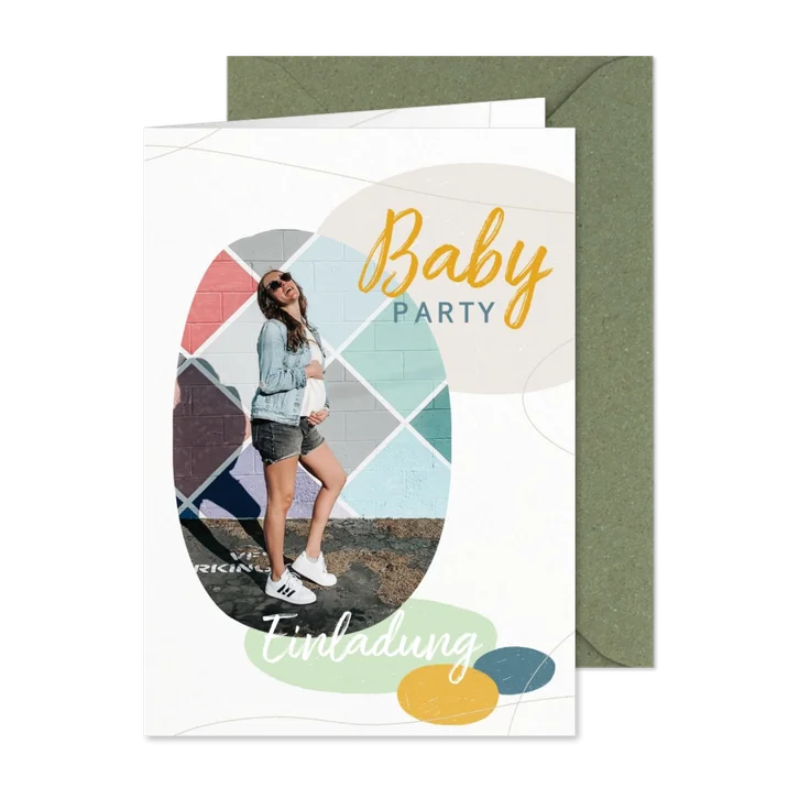 Fotoeinladung zur Babyparty - Junge