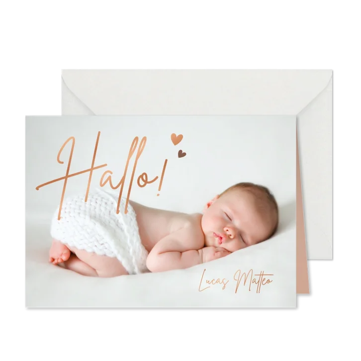 Fotokarte Danksagung zur Geburt