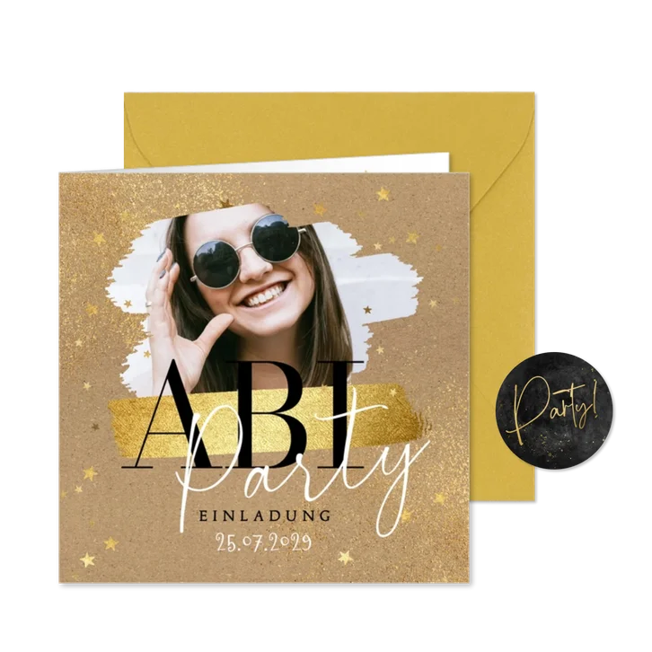 Fotokarte Einladung Abiparty