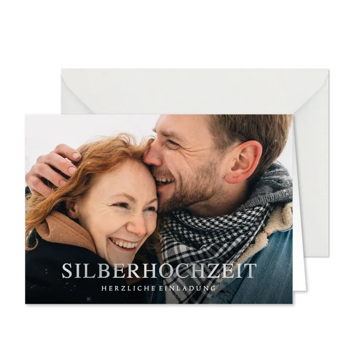 Fotokarte Einladung zur Silberhochzeit