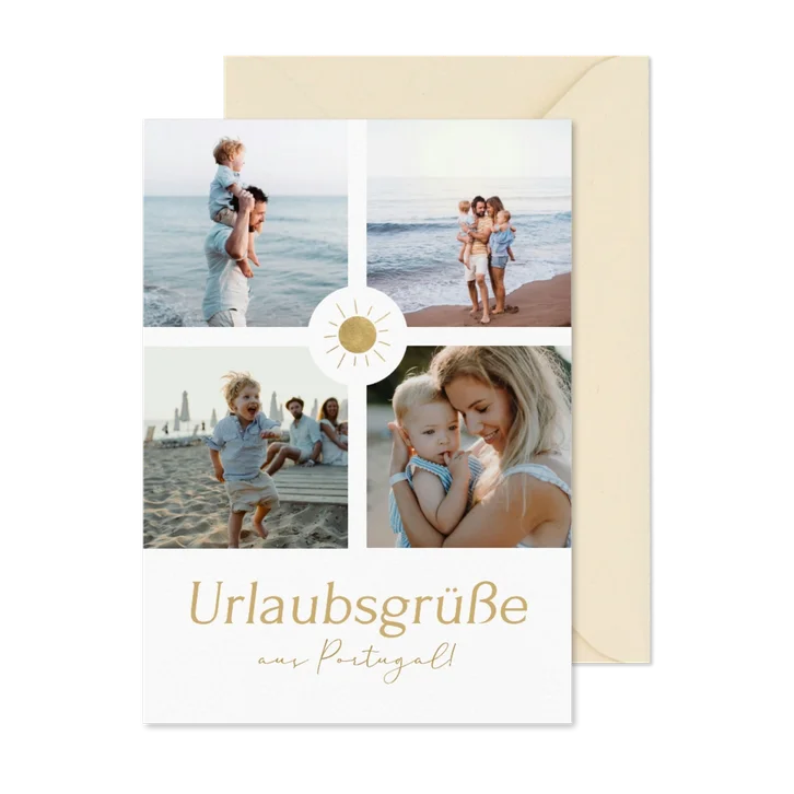 Fotokarte Urlaubsgrüße Sonne Collage