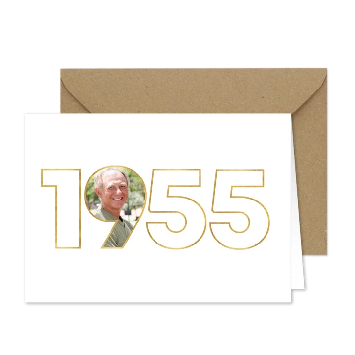 Geburtstagseinladung 1955 mit Foto