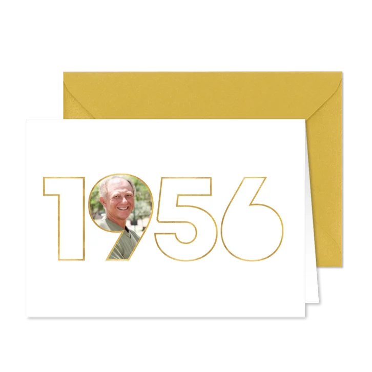 Geburtstagseinladung 1956 mit Fotocollage