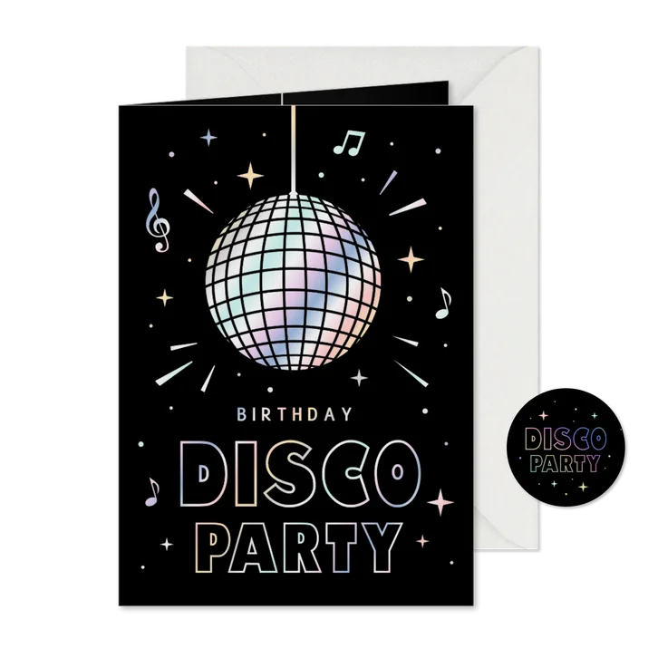 Geburtstagseinladung Discoparty