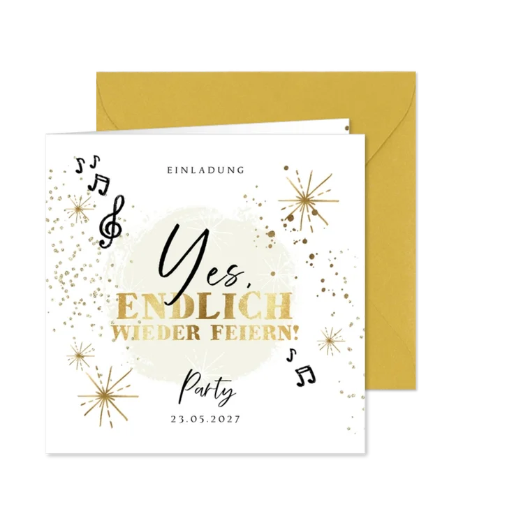 Geburtstagseinladung 'Endlich wieder feiern'