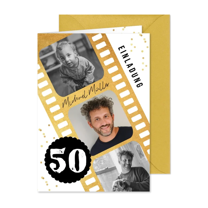 Geburtstagseinladung Filmstreifen