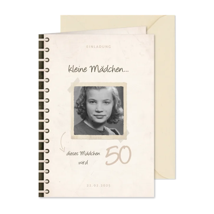 Geburtstagseinladung Fotobuch 'kleine Mädchen werden groß'