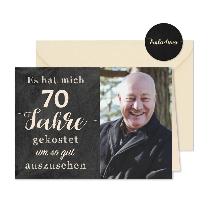 Geburtstagseinladung Gut aussehen 70