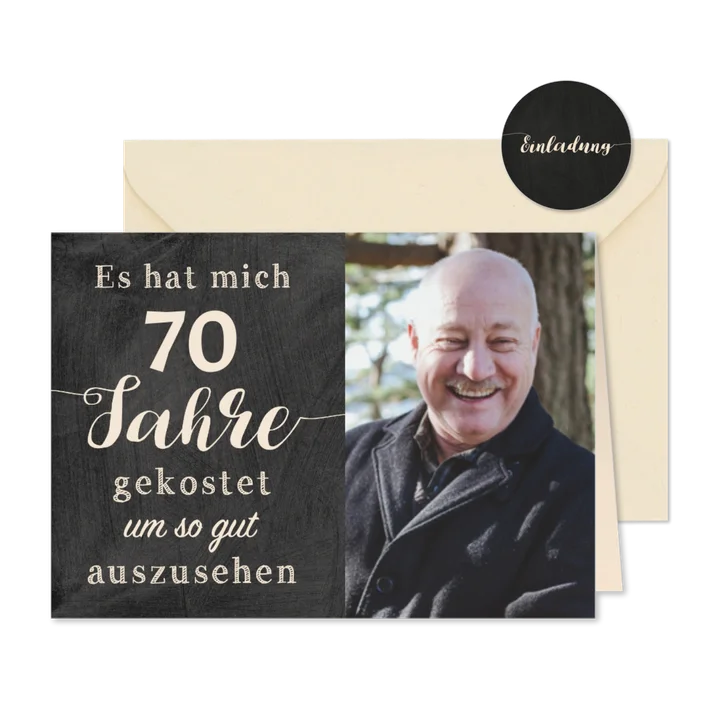 Geburtstagseinladung Gut aussehen 70