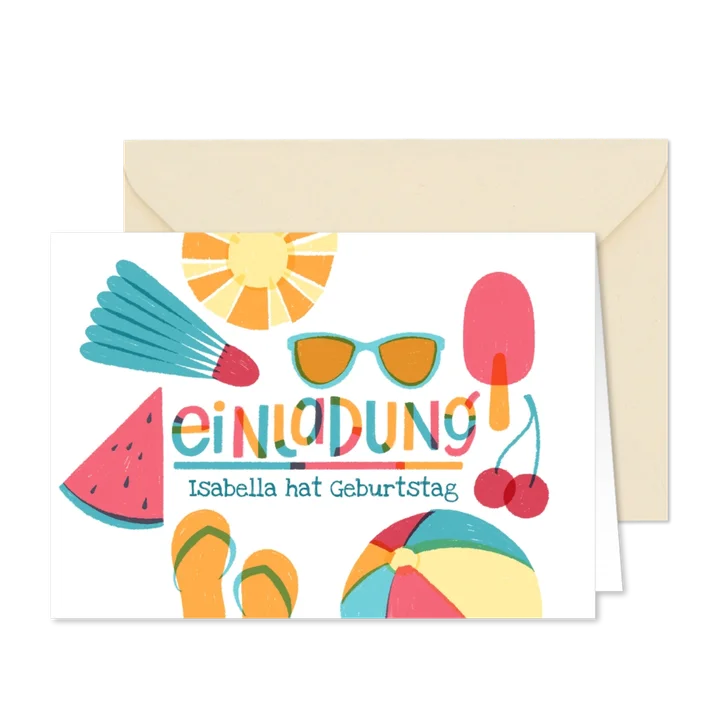 Geburtstagseinladung Pool-Party