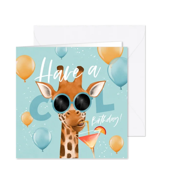 Geburtstagskarte Giraffe 'Cool Birthday'