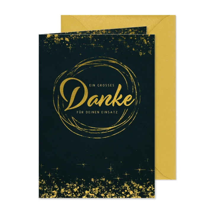 Geschäftliche Weihnachtskarte 'Danke' Mitarbeiter