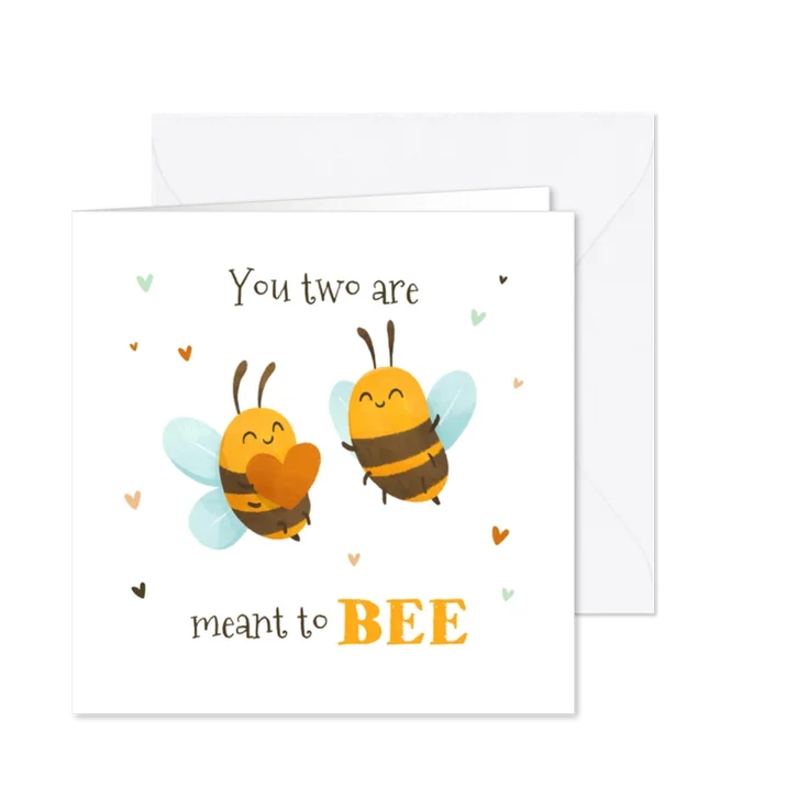 Glückwunschkarte Hochzeit / Verlobung 'Meant to bee'