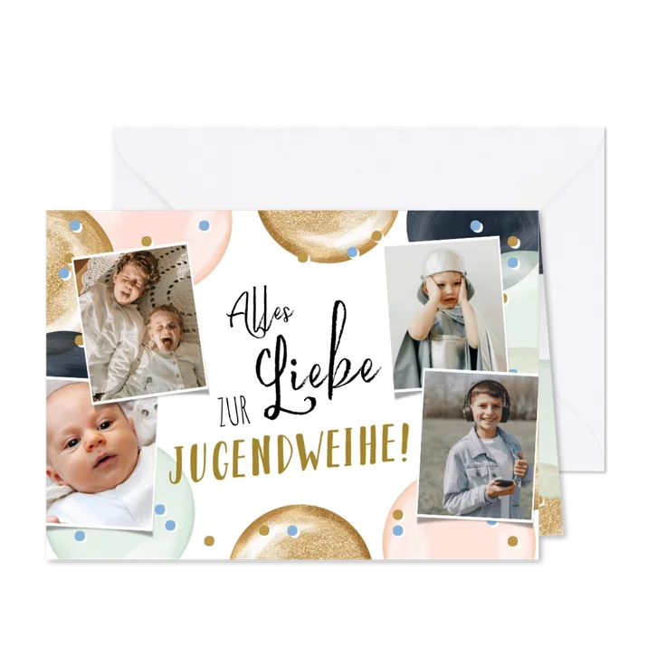 Glückwunschkarte Jugendweihe Fotocollage