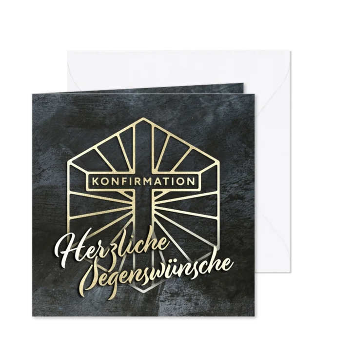 Glückwunschkarte Konfirmation geometrisch